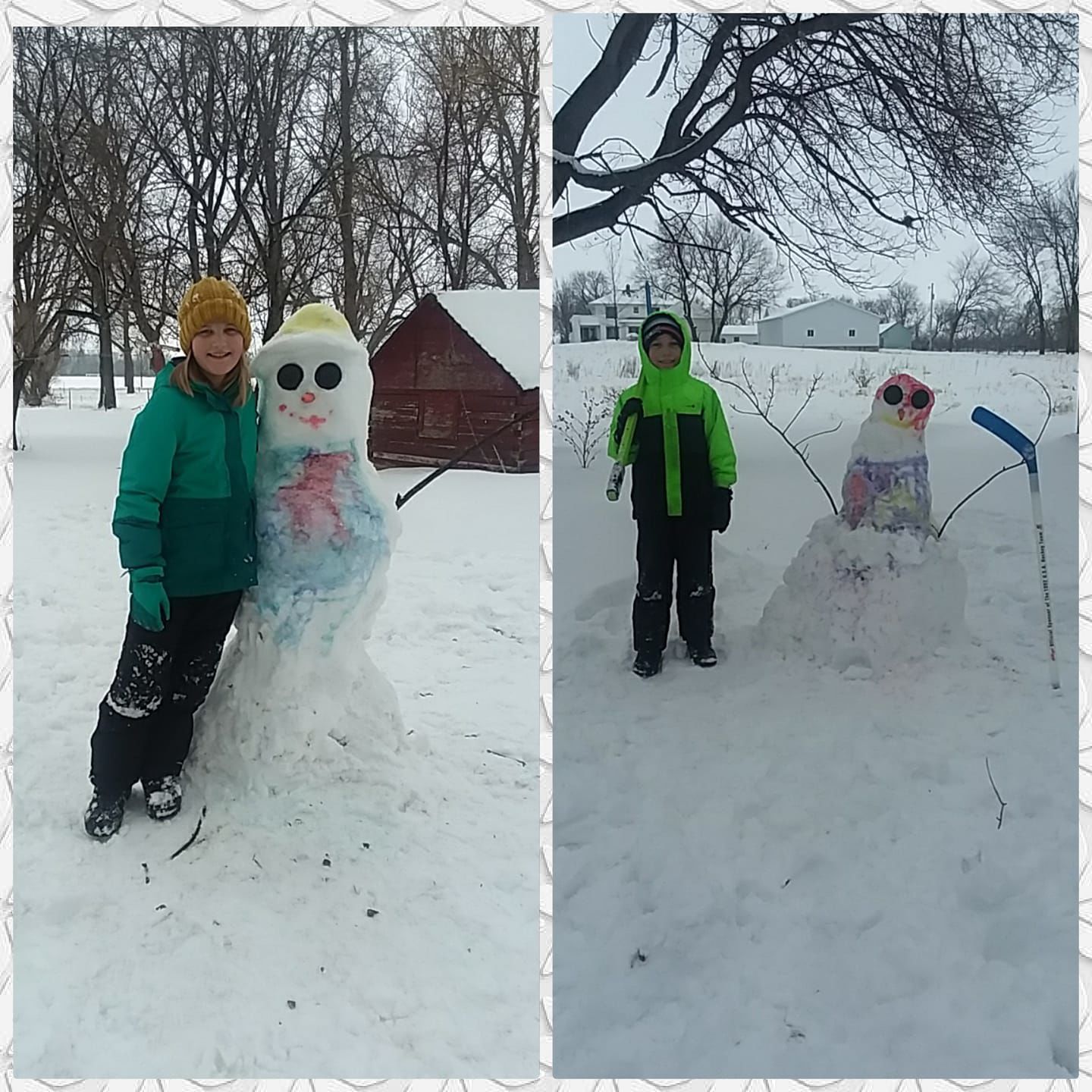 Montana and Tate Thies Snowmen.jpg